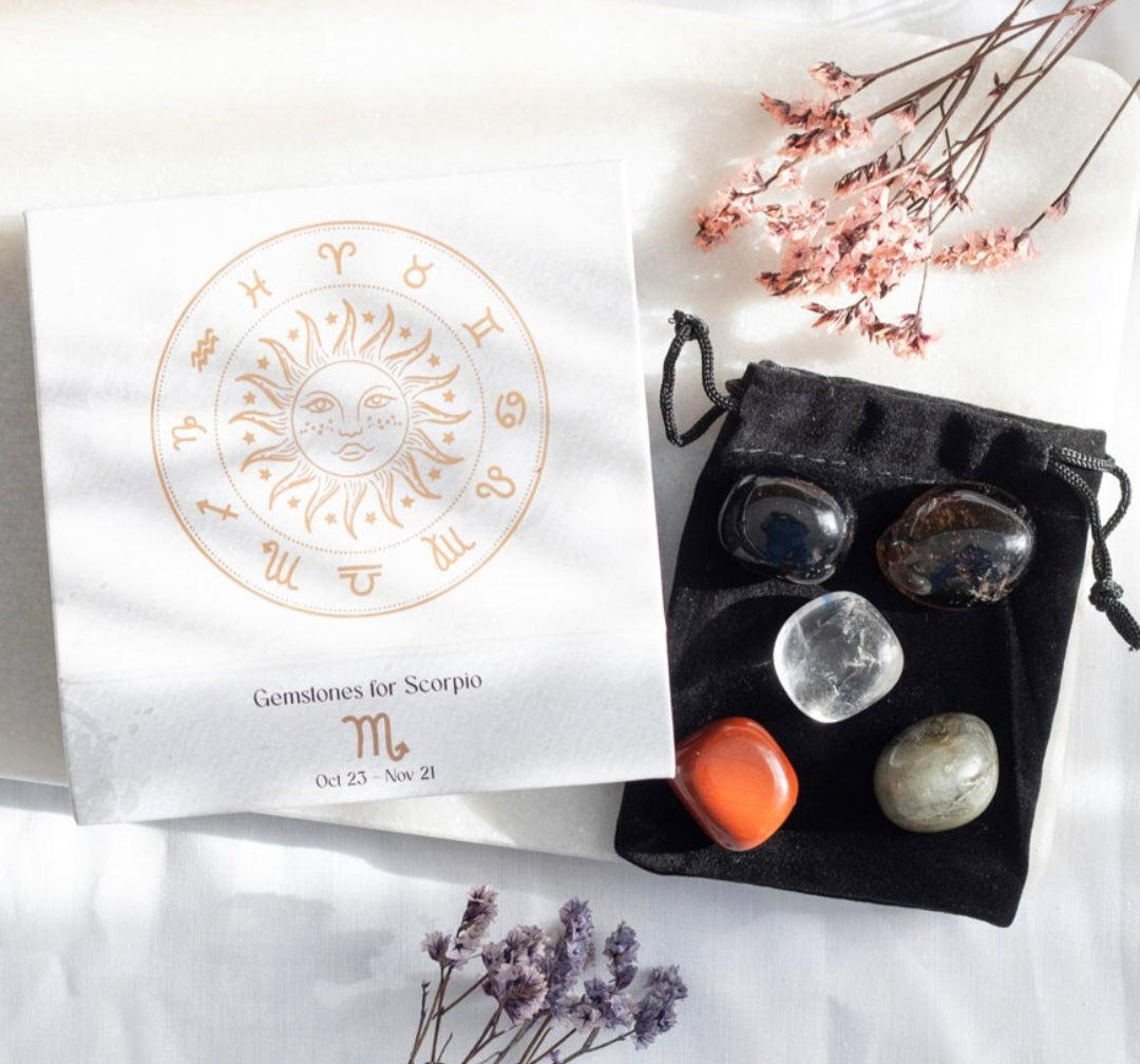 Zodiac Crystal Tumblestone Set