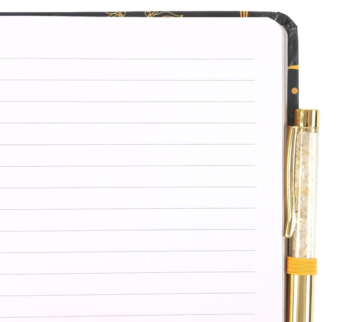 Leave A Little Sparkle A5 Notebook with Citrine Pen