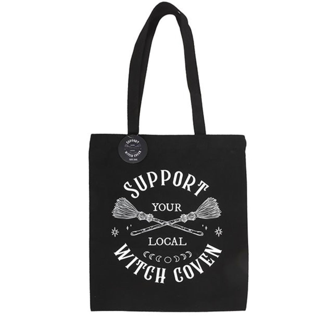 Support Your Local Witch Coven Polycotton Tote Bag