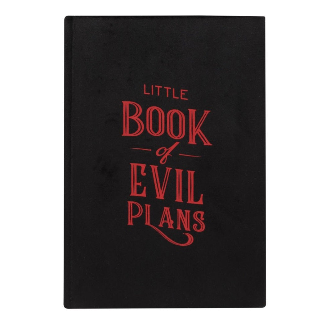 Little Book Of Evil Plans Velvet A5 Notebook