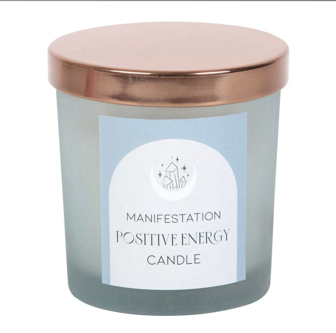 Positive Energy White Sage Crystal Chip Candle