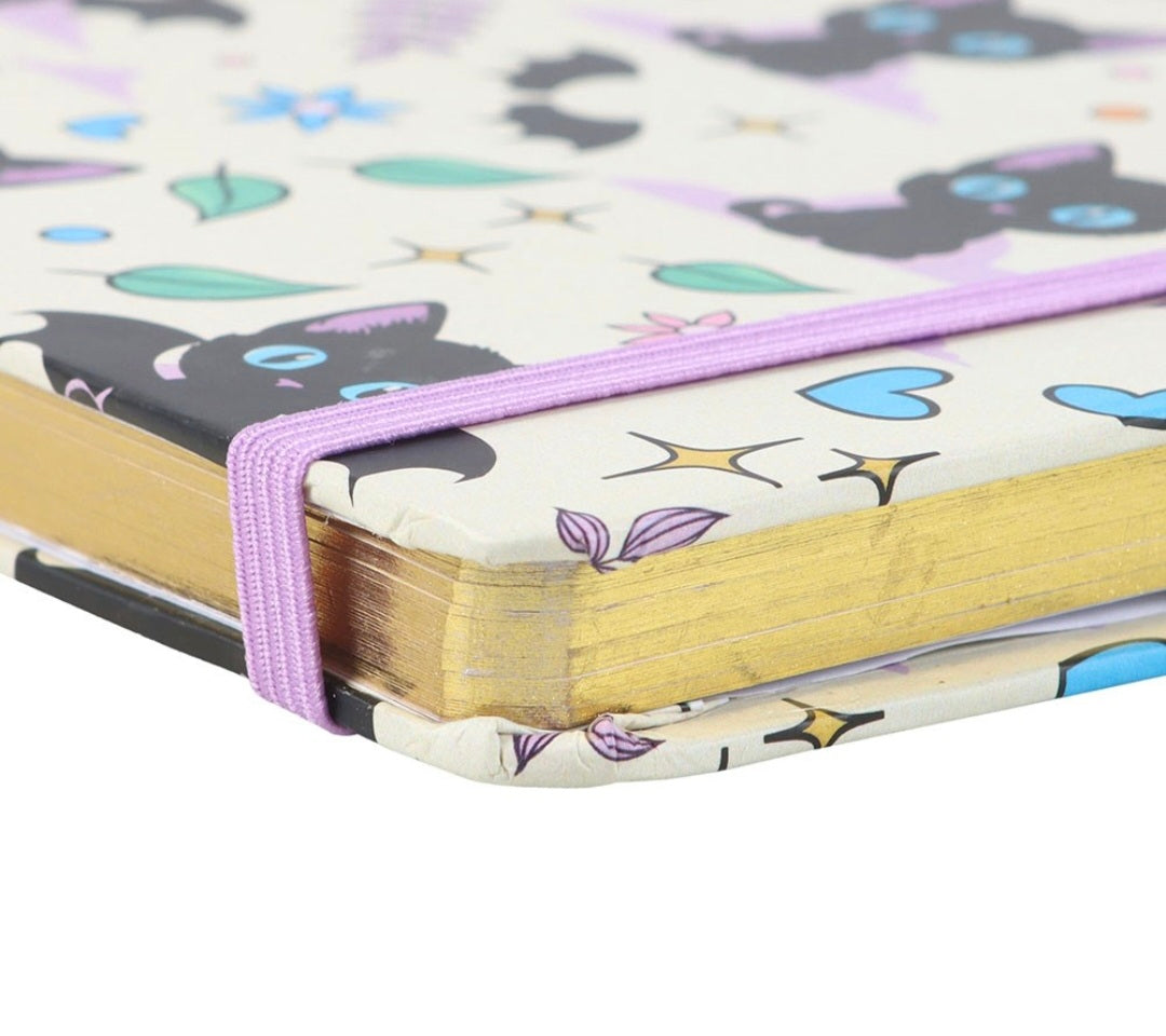 Cute and Creepy Print A5 Notebook with Amethyst Pen