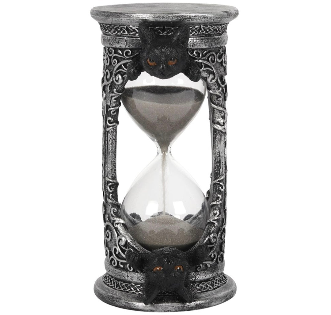 17cm Black Cat Hourglass Timer
