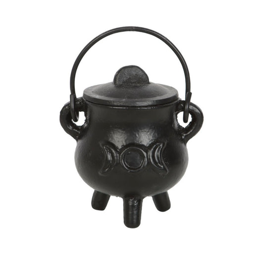 7.5cm Cast Iron Cauldron with Triple Moon