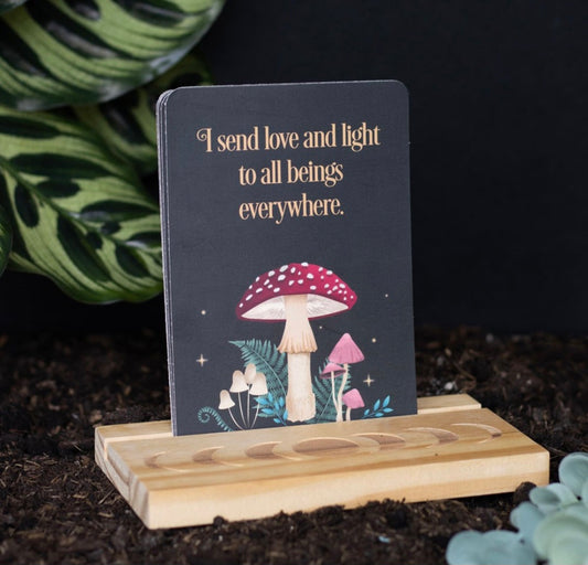 Affirmation Cards with Wooden Stand