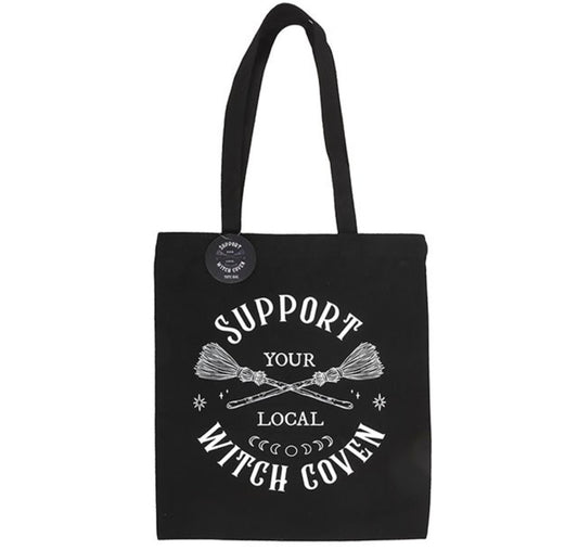 Support Your Local Witch Coven Polycotton Tote Bag