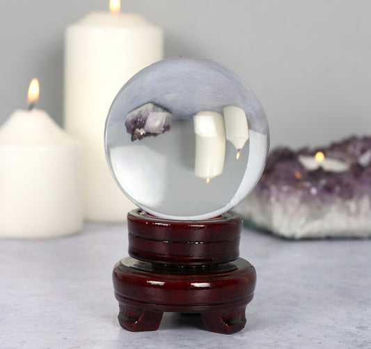 8cm Crystal Ball with Base