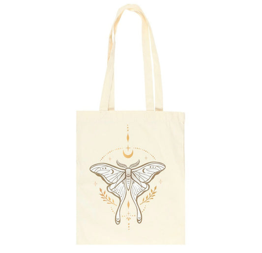 Light Luna Moth Polycotton Tote Bag
