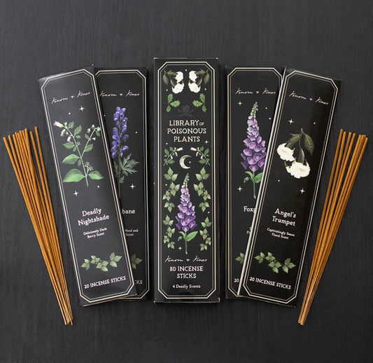 Set of 4 Poisonous Plants Incense Stick Packs