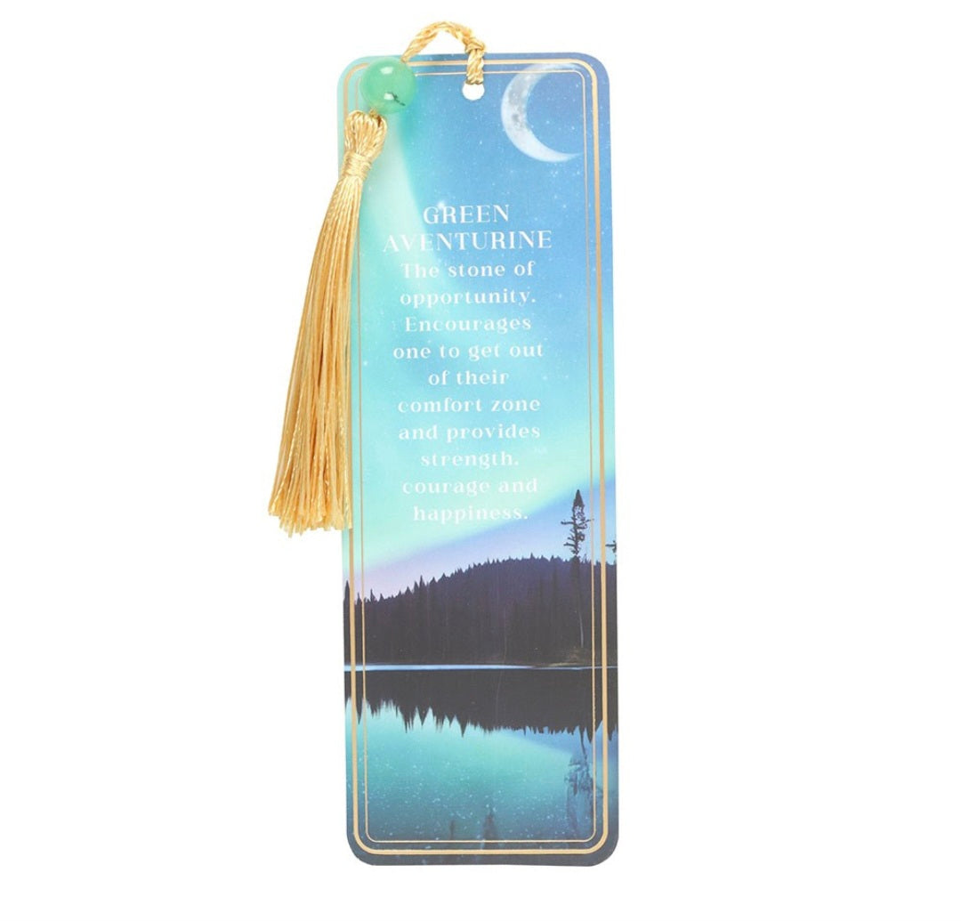 Ethereal Green Aventurine Bookmark with Tassel