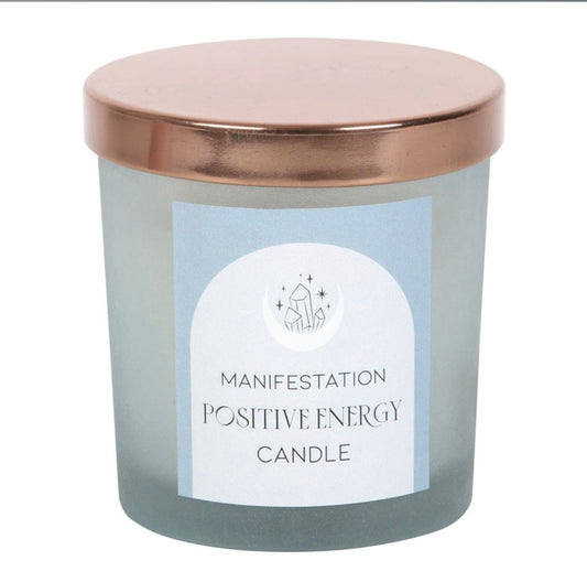 Positive Energy White Sage Crystal Chip Candle