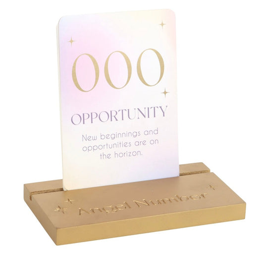 Angel Number Affirmation Cards with Wooden Stand