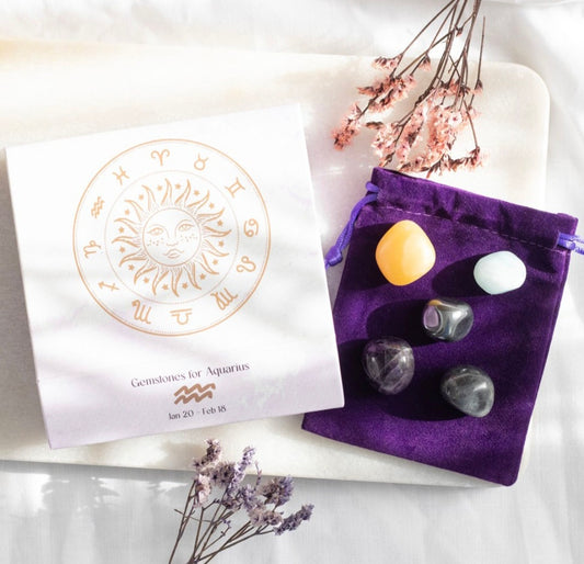 Zodiac Crystal Tumblestone Set