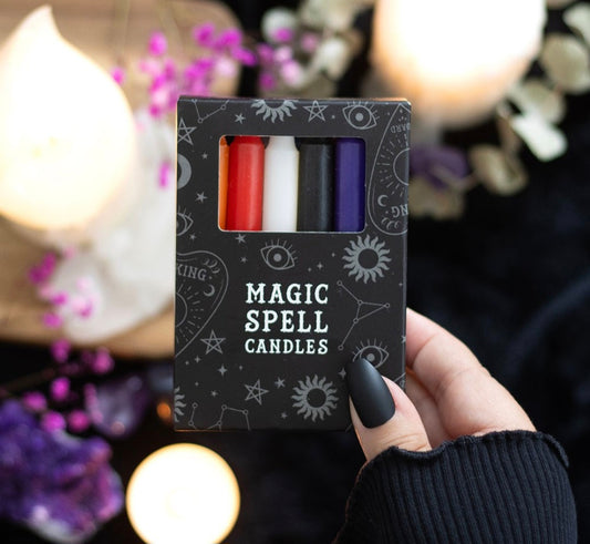 Pack of 12 mixed spell candles