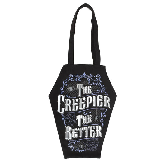 The Creepier the Better Coffin Shaped Tote Bag