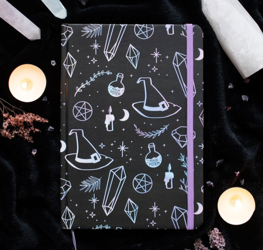 Crystal Witch Print A5 Notebook