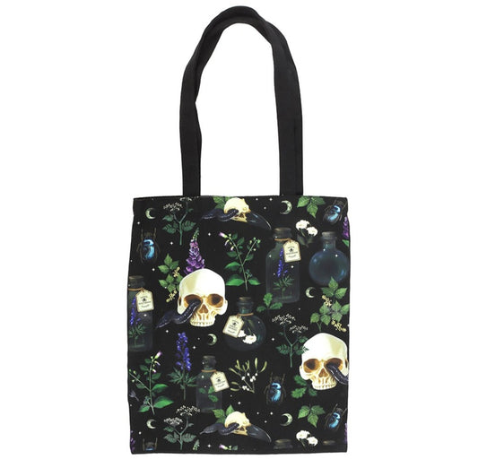 Venom & Vines Print Polycotton Tote Bag