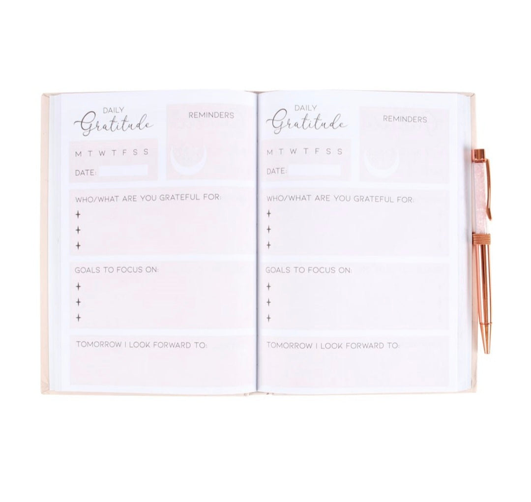 Gratitude Journal with Rose Quartz Pen